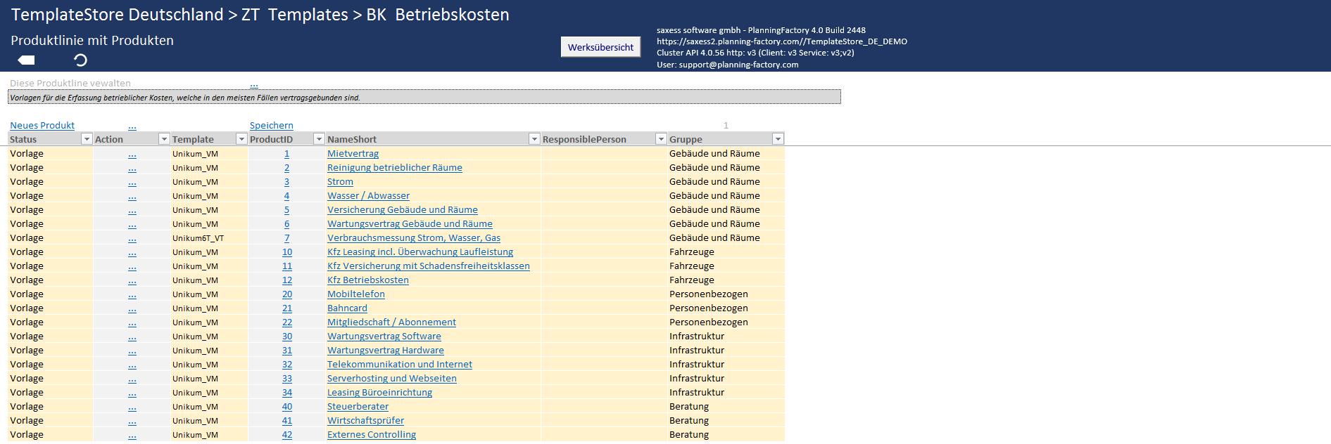 Vertragsverwaltung-Vertragsliste